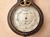Antique pocket barometer with  thermometer signed John Davis & Son (Derby)